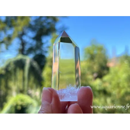 Pointe de Quartz clair Cristal Maître Isis et Gardien du Temps – 71g, 7cm.