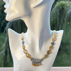 Collier ethnique indien en Citrine "Mogra" – Abondance & Vitalité