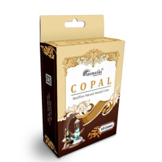 Boîte de 10 cônes d'encens naturel Backflow Copal de la marque Aromatika. Purification, élévation.