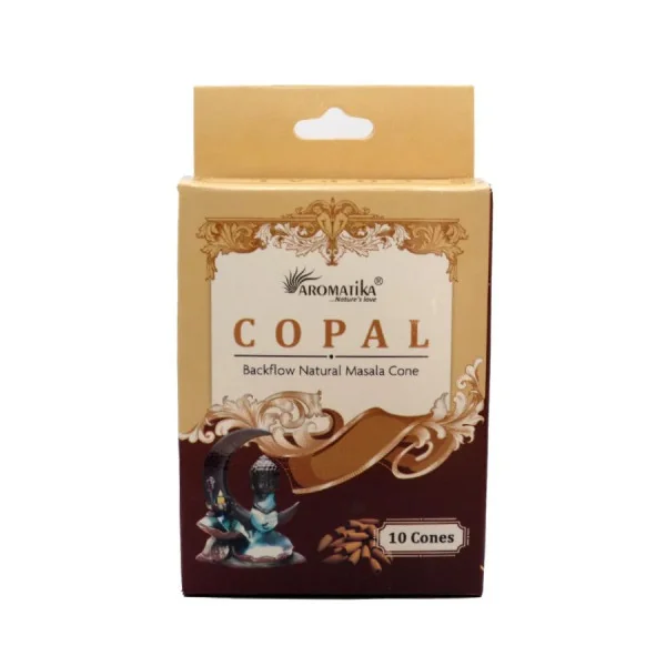 Cônes pour fontaine à encens - Copal - Boîte de 10 cônes encens naturel Aromatika.