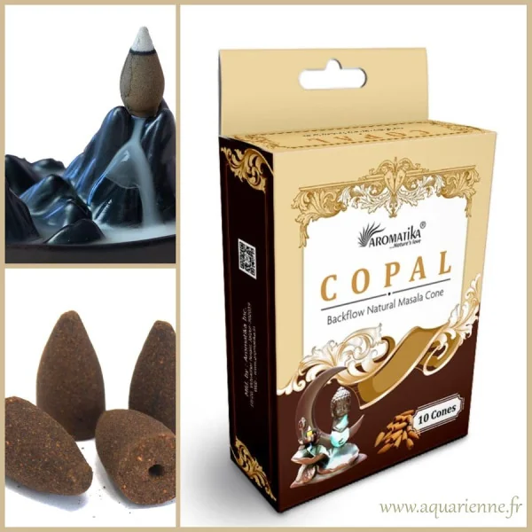 Cascade de fumée backflow encens Copal