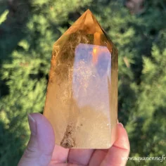 Grande pointe de Citrine naturelle de Madagascar – Maître Cristal Fenêtre