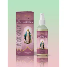 Spray Parfumé Vierge Miraculeuse 100 ml Aromatika avec sa boîte présentant la prière
