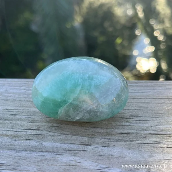 Fluorite verte polie main – pierre de clarté mentale