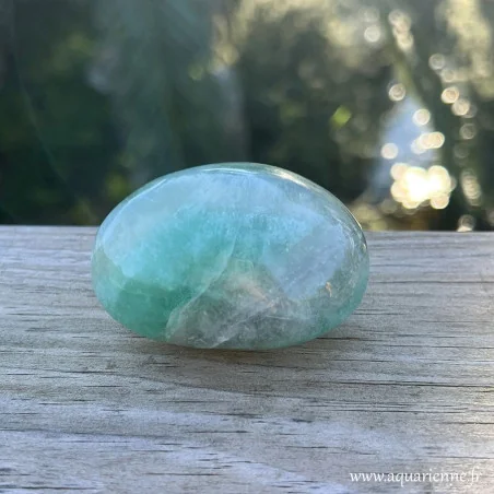 Fluorite verte polie main – pierre de clarté mentale