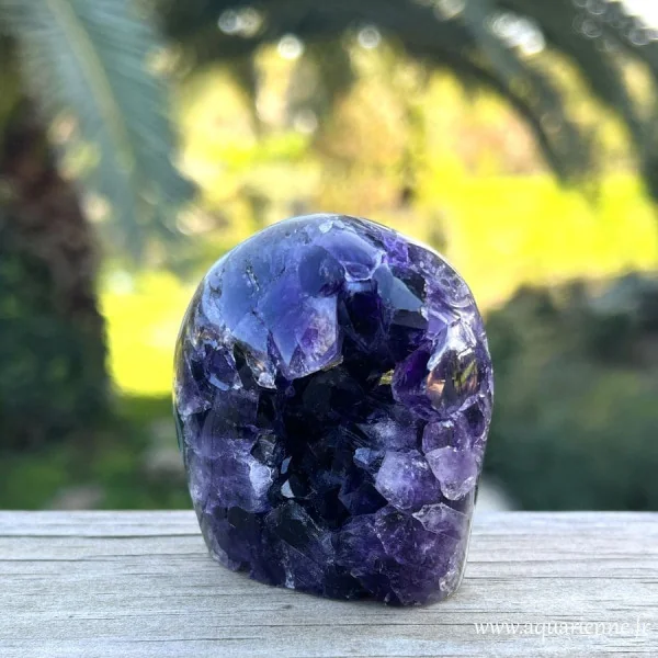 Améthyste Uruguay extra, cristaux violets profonds - Géode full body 175 g - Protection, sérénité, élévation. Pièce unique.