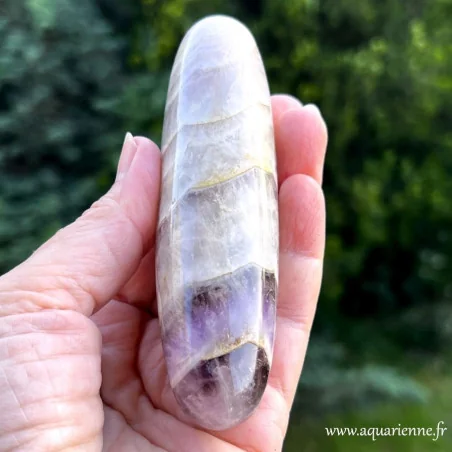 baguette améthyste à chevrons grande taille