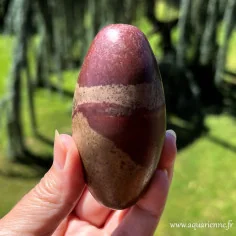 Shiva Lingam naturel 8,7 cm 235 g pierre sacrée Inde