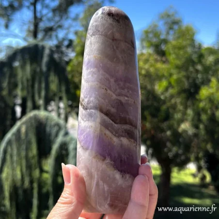 Forme libre en Améthyste rubanée de Madagascar de 17 cm