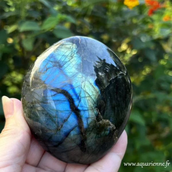 Pierre de Labradorite polie de 318 g provenant de Madagascar