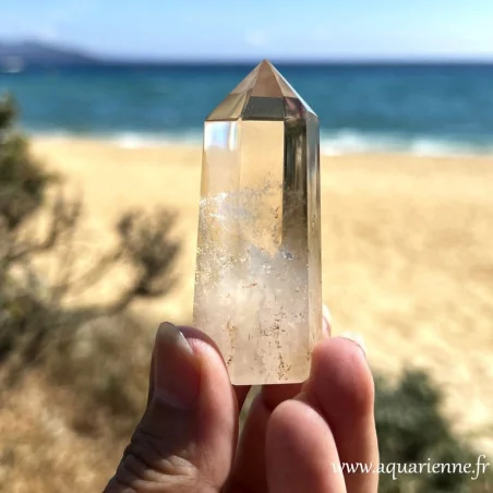 Citrine naturelle non chauffée de Madagascar - Pointe 67 mm | 70 g - Pièce unique telle que sur les photos.