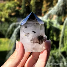 Quartz Fantôme Morion - Pointe Isis - 6,7 cm