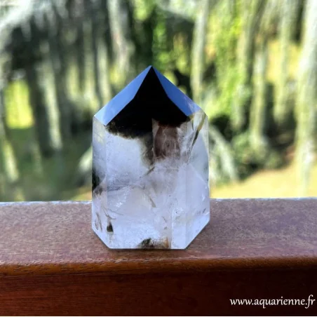 Quartz Fantôme Morion - Pointe Isis - 6,7 cm