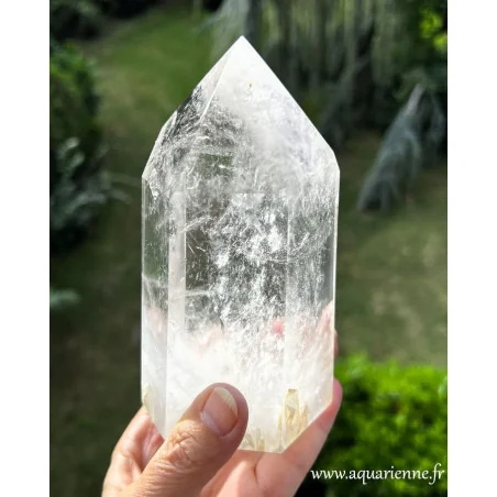 Cristal Générateur - Pointe cristal de roche de Madagascar 14 cm et 965 g - Pièce unique