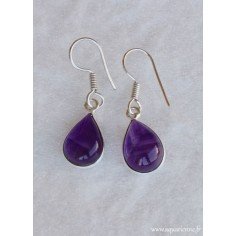 Boucles d'Oreilles Argent 925 et Améthyste