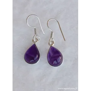 Boucles d'Oreilles Argent 925 et Améthyste