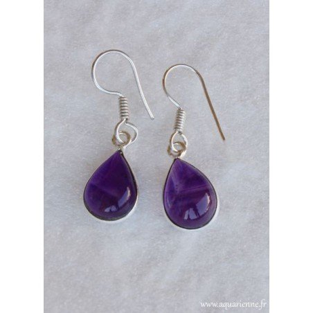 Boucles d'Oreilles Argent 925 et Améthyste