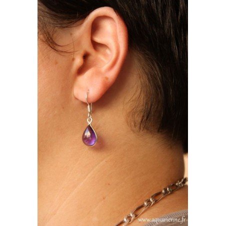 Boucles d'Oreilles Argent 925 et Améthyste