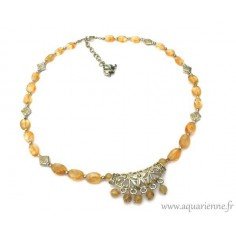 Collier "Mogra" en Pierre de Citrine