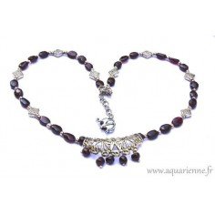 Collier "Mogra" en pierre de Grenat