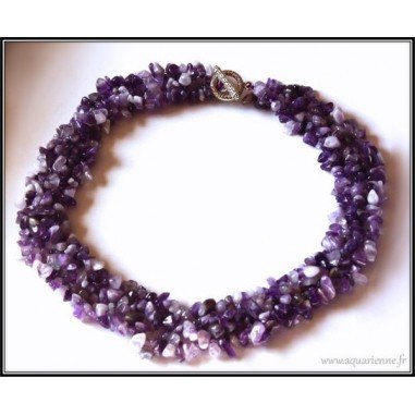 Collier ras-de-cou en Améthyste