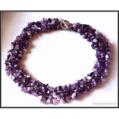 Collier ras-de-cou en Améthyste