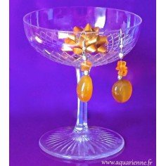 Boucles d'Oreilles Agate jaune 