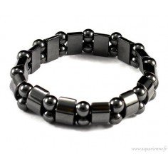 Bracelet en Hématite, Boules et Plaquettes