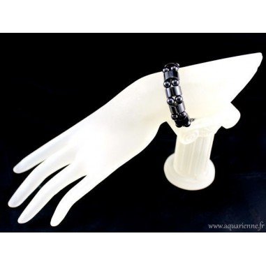Bracelet en Hématite, Boules et Plaquettes