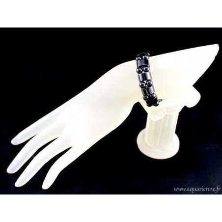 Bracelet en Hématite, Boules et Plaquettes