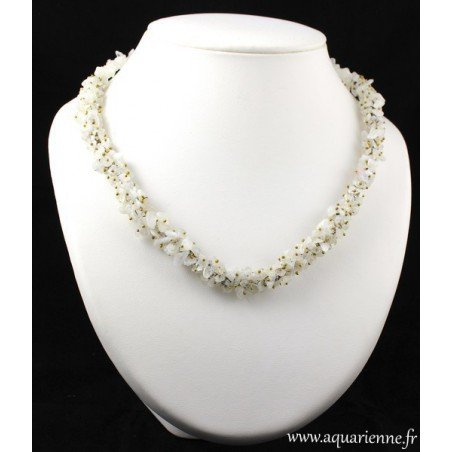 Collier Tresse en Pierre de Lune