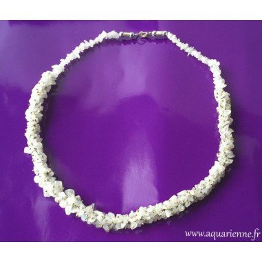 Collier Tresse en Pierre de Lune