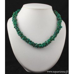Collier Tresse en Malachite