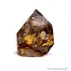 Pointe en Quartz Fumé avec Fantômes et inclusions (845g)