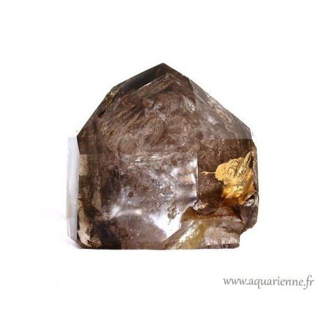 Pointe en Quartz Fumé avec Fantômes et inclusions (845g)
