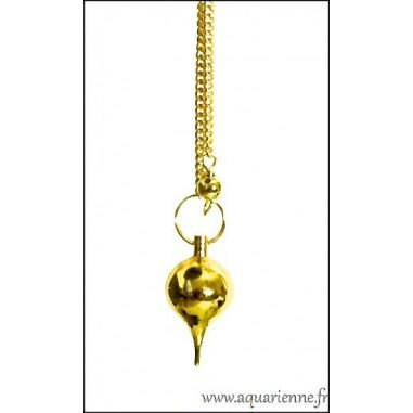 Pendule goutte en laiton doré