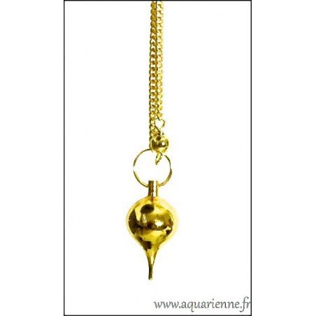 Pendule goutte en laiton doré