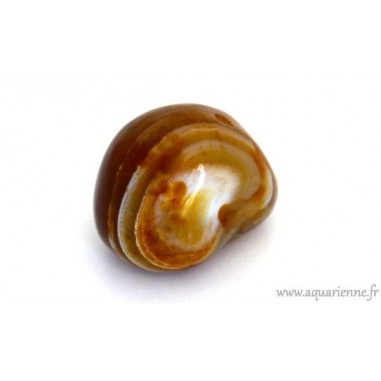 Galet de Cornaline naturelle de Madagascar de 185 g - pièce unique polie à la main.