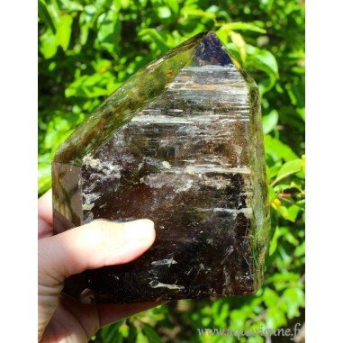 Pointe en Quartz Fumé arc-en-ciel avec inclusions (1,7770kg)