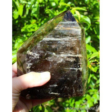 Pointe en Quartz Fumé arc-en-ciel avec inclusions (1,7770kg)