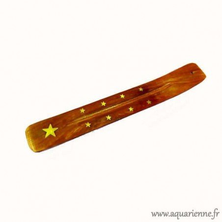 Porte Encens Bois Motif Symbolique