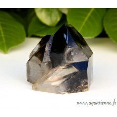 Macle Quartz Fantôme Morion de Madagascar. Poids : 430g - Hauteur : 75 mm. Pièce unique à acheter.