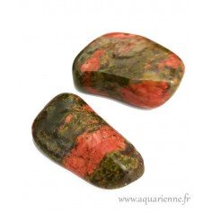 Unakite lot 2 pierres roulées