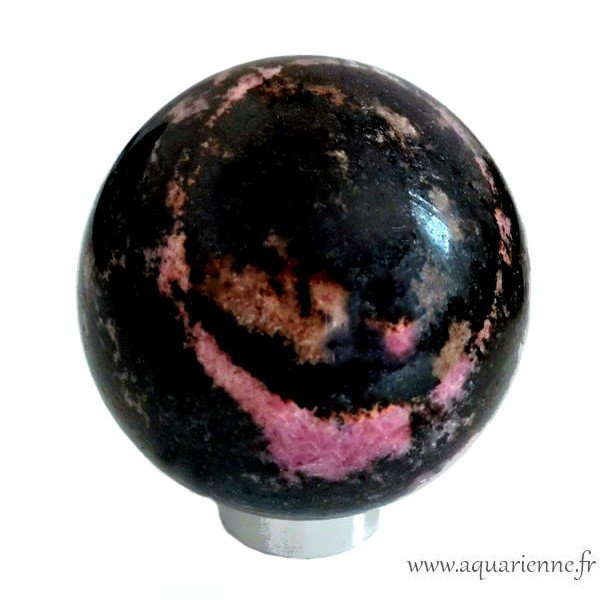 Sphère Rhodonite pierre d'estime de soi sur Aquarienne.fr