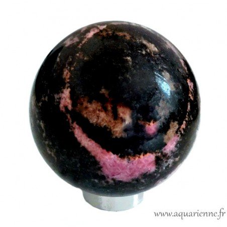 Sphère Rhodonite pierre d'estime de soi sur Aquarienne.fr
