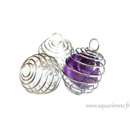 Pendentif boule ressort pour pierres | Aquarienne.fr