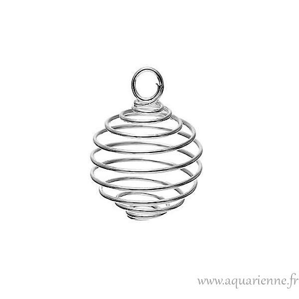 Pendentif boule ressort pour pierres | Aquarienne.fr
