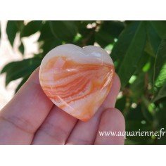 Cornaline naturelle taillée en coeur