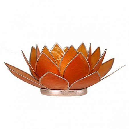 Photophore Capiz orange finition Argent