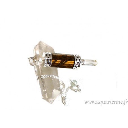 Pendule baguette Oeil de Tigre - protection énergétique ≡ Aquarienne.fr